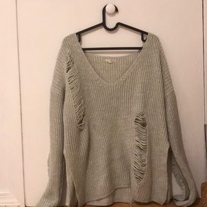 distressed wet seal sweater